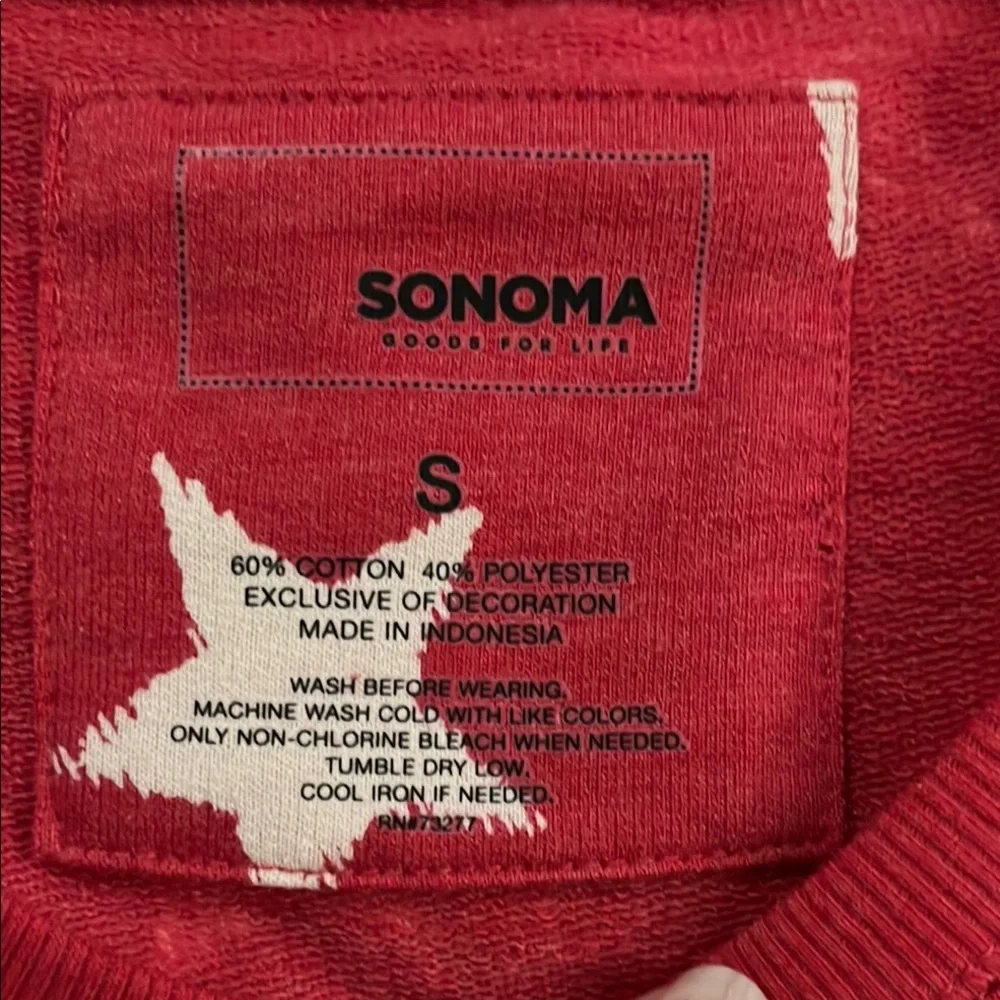 Sonoma pink with white stars jersey style top - Picture 2 of 5